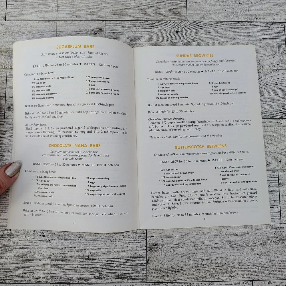 Occident King Midas Quick-As-A-Mix‎ Vtg 1960s Cookbook Booklet Recipes VERY GOOD
